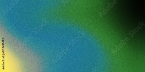 Fotografi Colorful abstract gradient background blending green, blue, and yellow tones wit