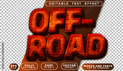  Off Road Adventure Outdoor Trail Vector Fully Editable Smart Object Text Effect