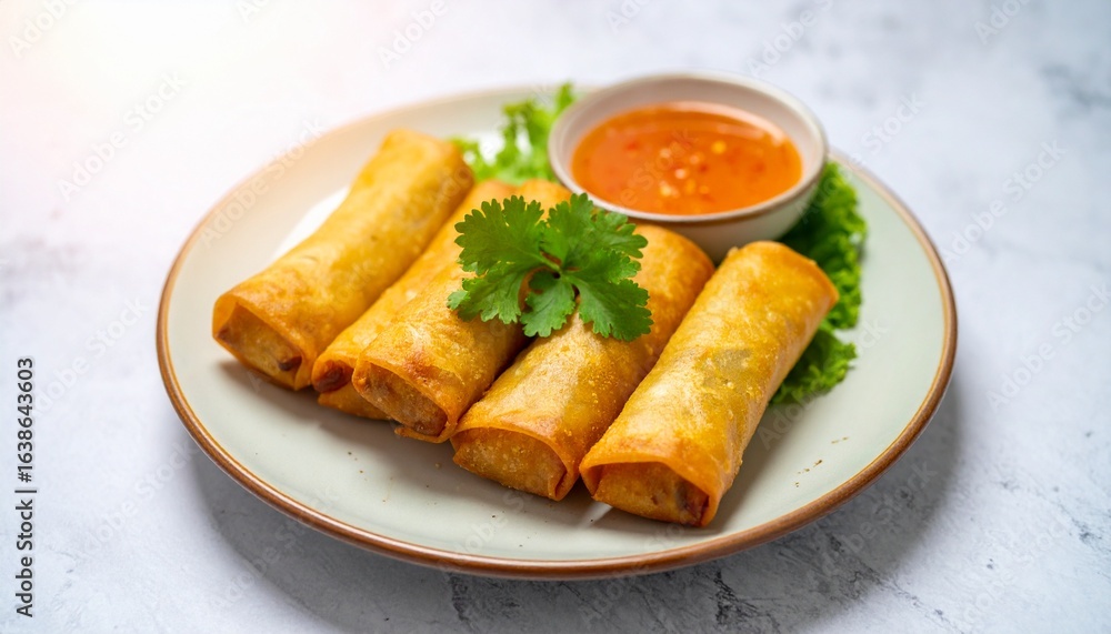 Vietnamese Cha Gio Crispy Fried Spring Rolls. Southeast Asian Street Food Vietnamese Cha Gio Crispy Fried Spring Rolls. Southeast Asian Street Food