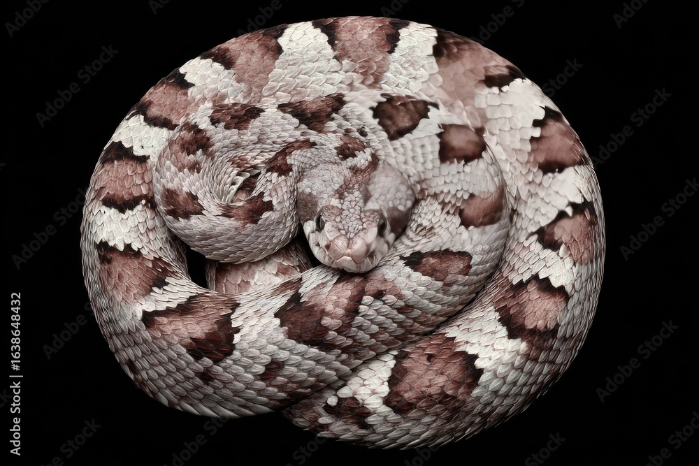 Obraz premium Close-up coiled snake