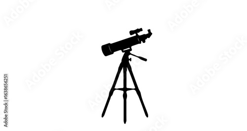 Object astronomy telescope for stargazing and celestial observation equipment for hobbyists and professionals vector