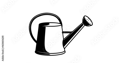 Object watering can vector illustration for garden tools and equipment gardening agriculture irrigation design 100 vector