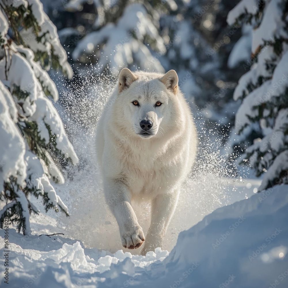 Obraz premium arctic wolf canis lupus