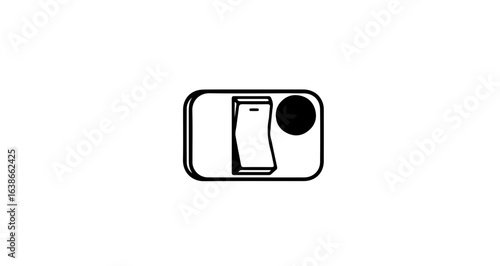 Object find electrical light switch icon vector image for power control toggle symbol illustration design project vector
