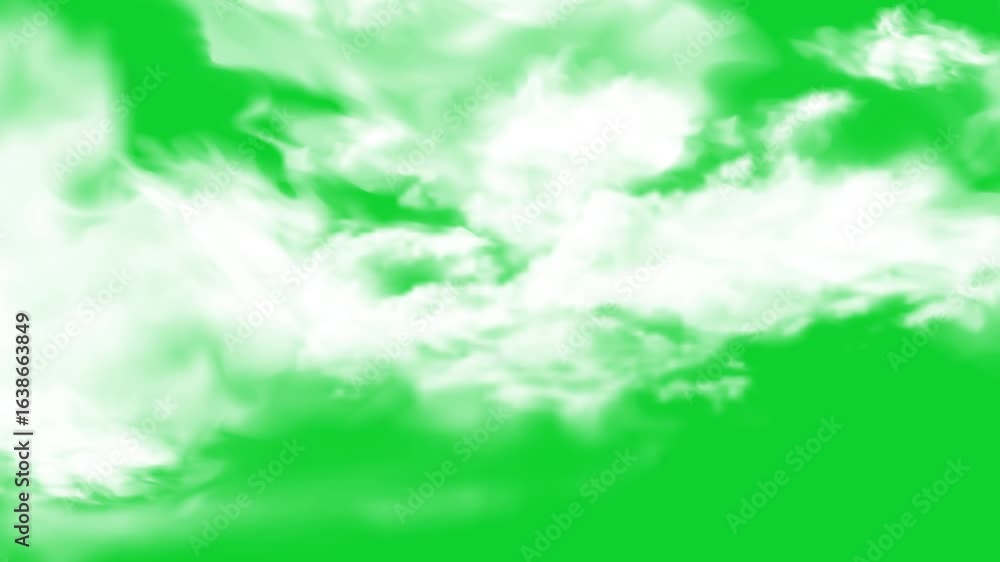 Vidéo Stock Clouds Moving motion graphic effects animation on green ...