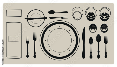 Casual and informal table setting guide
