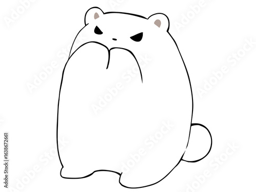 しろくま 口をふさぐ