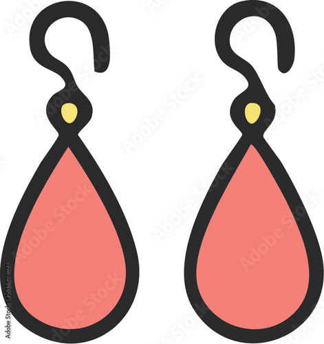 Elegant Teardrop Earrings with Gold Accents.