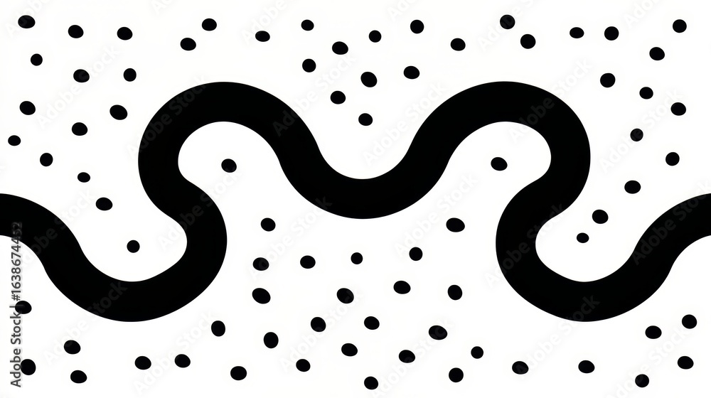 Black and white image of a river with a white background. The image is abstract and has a sense of movement and flow Black and white image of a river with a white background. The image is abstract and has a sense of movement and flow