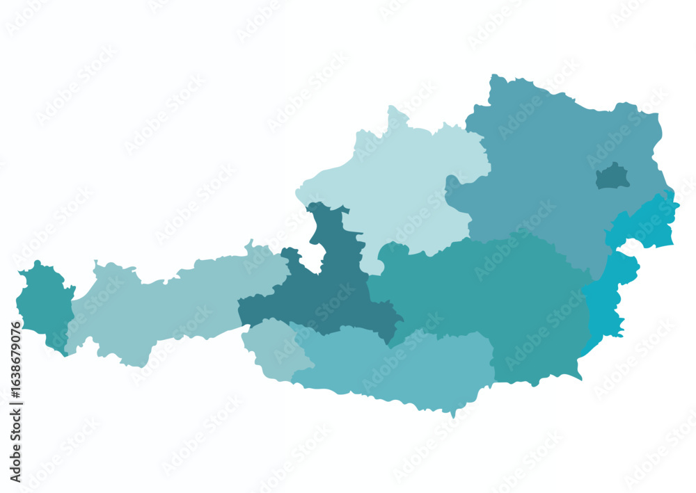 Obraz premium Set maps of Austria state