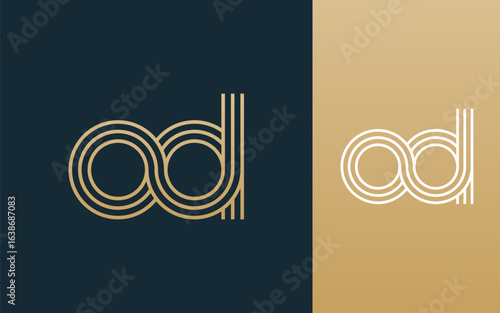 Modern elegant od letter logo design vector illustration
