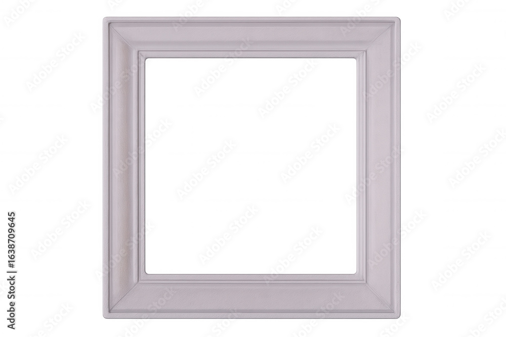 Classic white wooden picture frame isolated on transparent background, perfect for displaying artwork or photos Classic white wooden picture frame isolated on transparent background, perfect for displaying artwork or photos