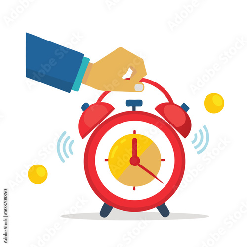 alarm clock on a white background