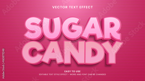 sugar candy editable text effect