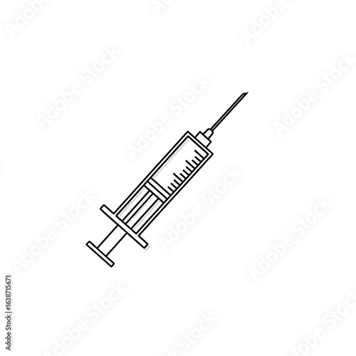 Medical Syringe Healthcare Injection Device Outline