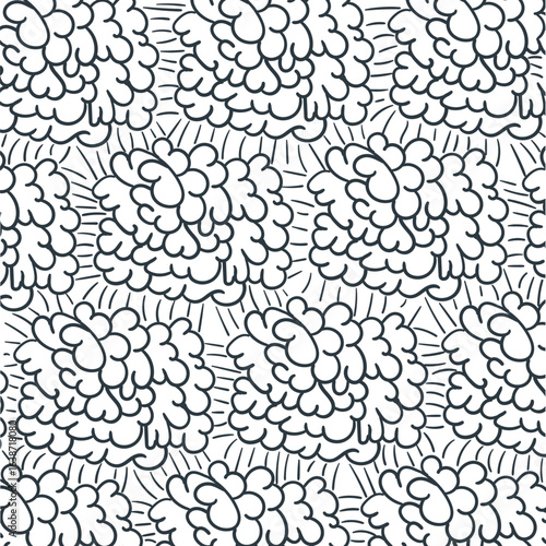 Texture or abstraction in the form of large cloud-like masses with stripes between objects.