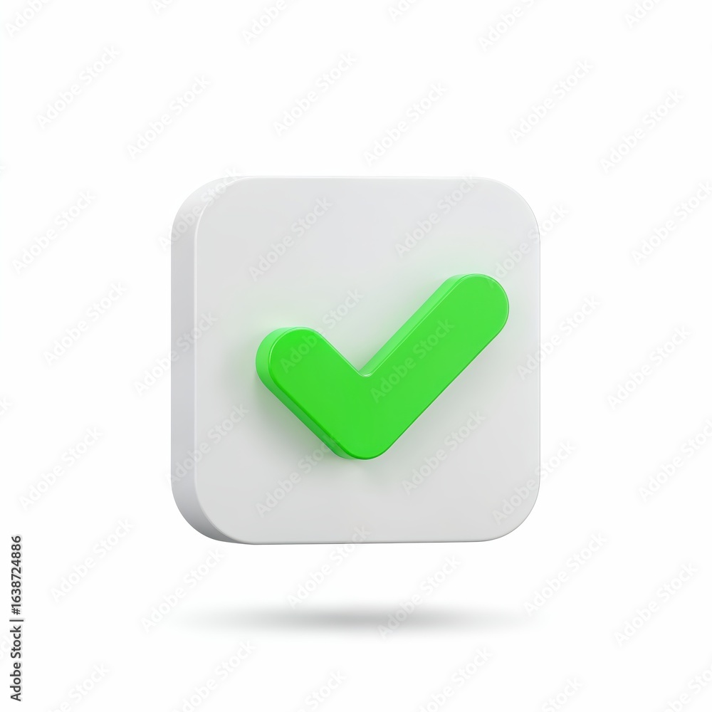 Tick Mark: A simple and elegant green checkmark icon floats within a subtly shaded square, perfect for signifying approval, completion, or choice. Tick Mark: A simple and elegant green checkmark icon floats within a subtly shaded square, perfect for signifying approval, completion, or choice.