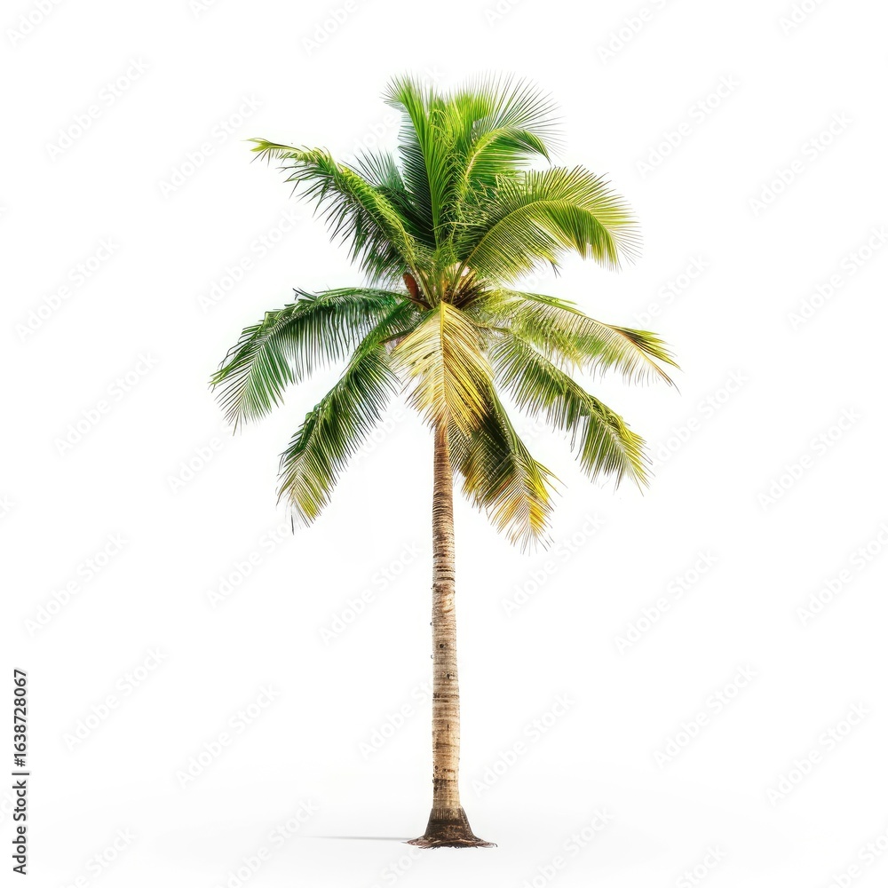 Fototapeta premium Isolated coconut palm tree