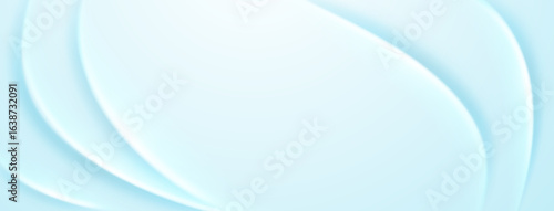 Smooth, flowing blue curves create a calming atmosphere, forming an abstract background.