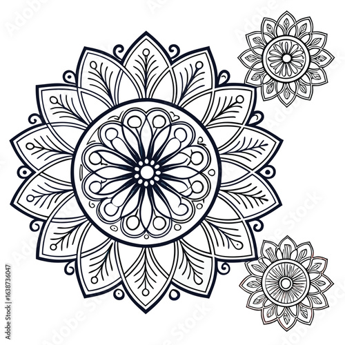 An intricate collection of twenty ornamental floral mandala designs perfect for decorative projects and creative applications featuring elegant patterns and detailed botanical elements