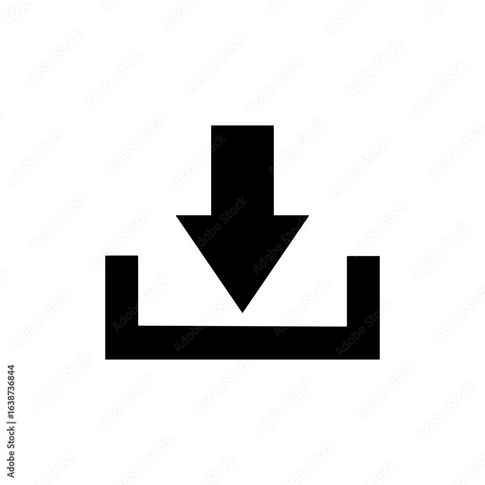Modern arrow button for downloading files and data Modern arrow button for downloading files and data