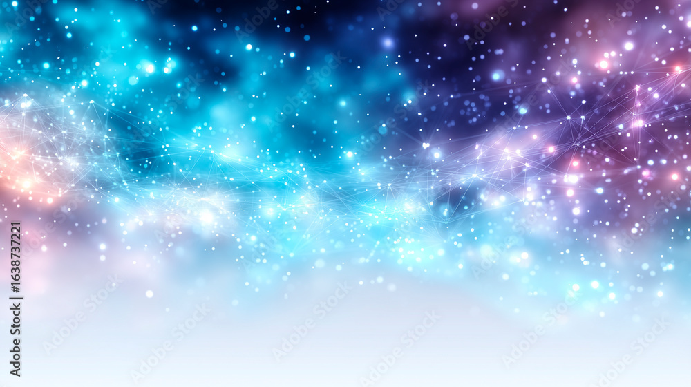 Fototapeta premium Business background. Cutting edge technology with particles and network pattern