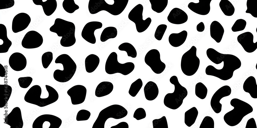Abstract black and white animal print pattern Abstract black and white animal print pattern