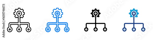 Multichannel icon set multiple style collection