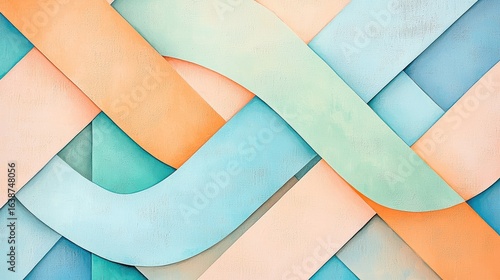 Abstract pastel wave pattern design.
