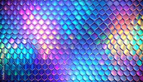 Metallic Iridescent Abstract Mesh