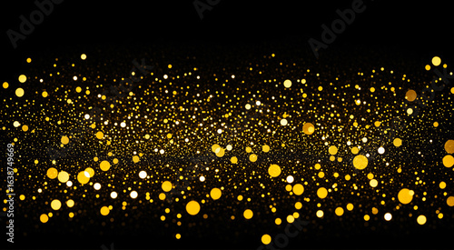 golden yellow bokeh lights ...