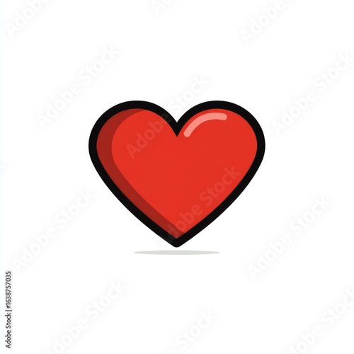 Free Download Red heart icon, simple, outlined - GFXLoad
