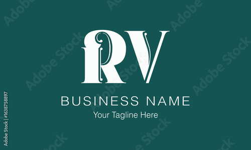 RV R rv initial logo | initial based abstract modern minimal creative logo, vector template image. luxury logotype logo, real estate homie logo. typography logo. initials logo