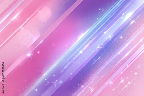 Abstract diagonal lines, soft pastel colors, glittery sparkles, and gentle highlights create a vibrant and dreamy background