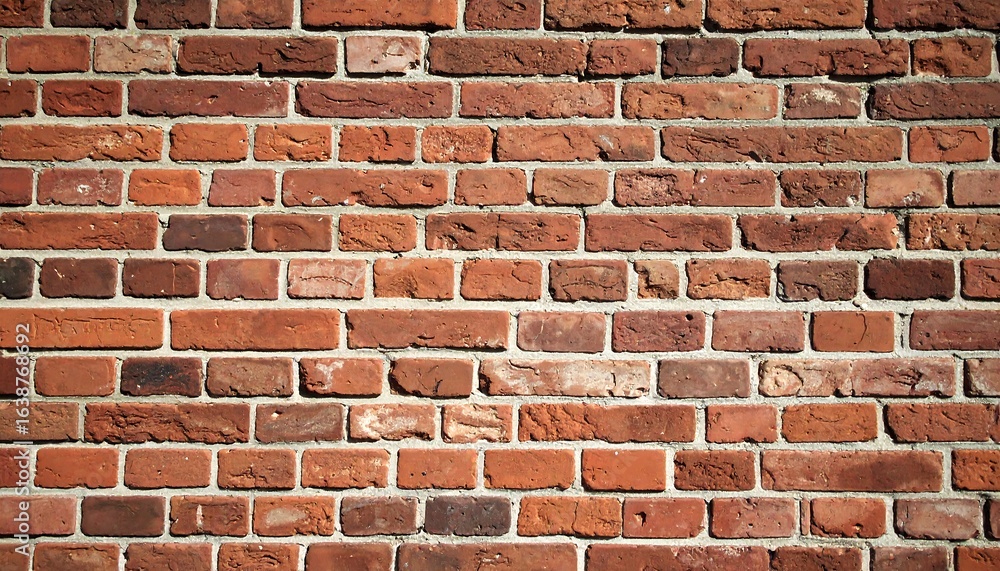 Obraz premium Close-up view of a brick wall.