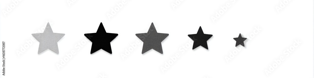 Fototapeta premium Gradated star icons in grayscale