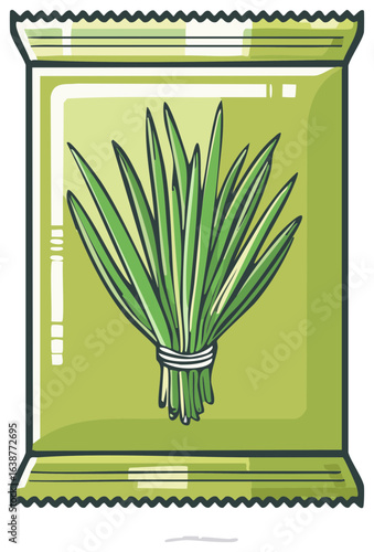Green Lemongrass Packaged Herb Culinary Ingredient Flavor Enhancer