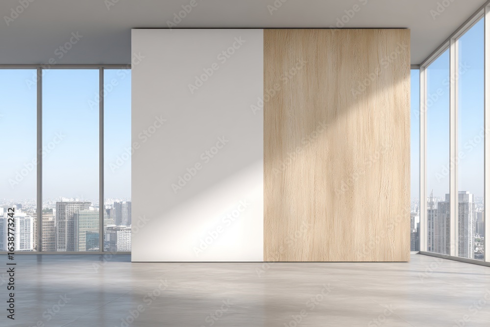 Obraz premium Empty modern office space with city view