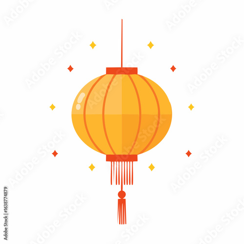  lampion flat isolated