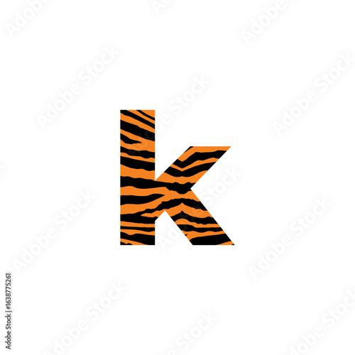 Tiger Skin Pattern, Lower case Letter K Logo