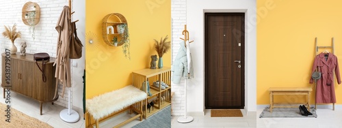 Collage with interiors of m...