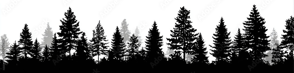 Fototapeta premium Forest silhouette