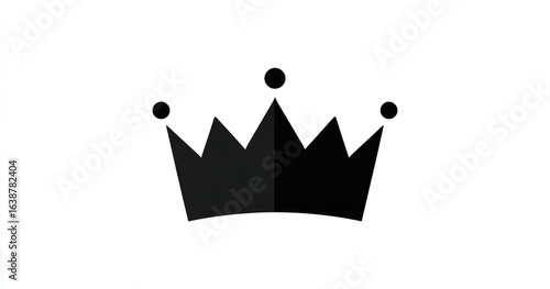 Simple black crown graphic