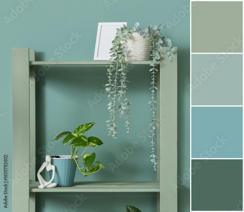 Shelving unit with housepla...