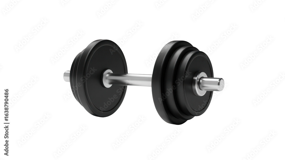 Fototapeta premium Sculpt your physique with this dumbbell, perfect for intense workouts and building serious muscle, a symbol of strength and fitness goals, a great element for designs