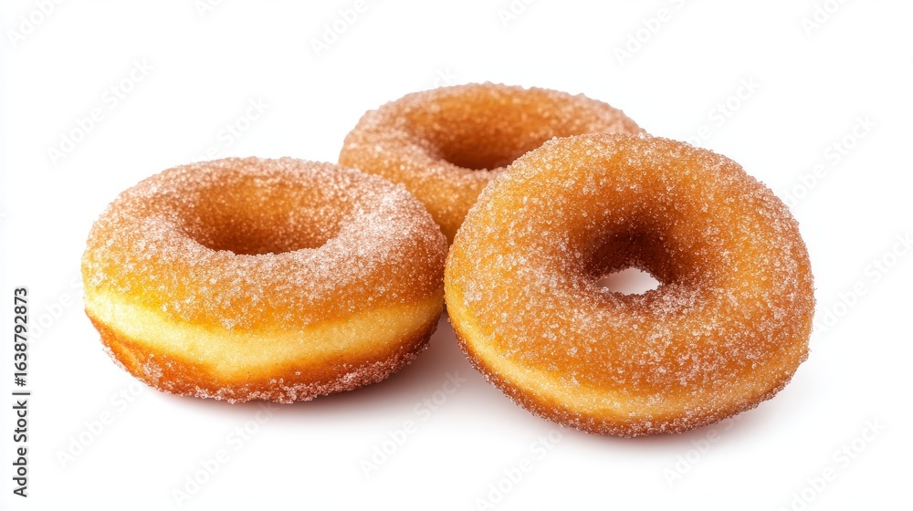 Sugar donuts on white Sugar donuts on white