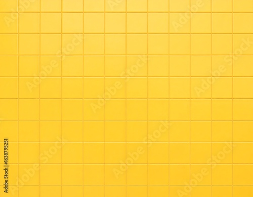 A grid of uniformly-colored, square tiles in a vibrant yellow hue © etiya