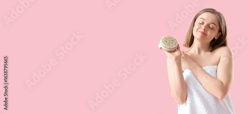 Happy young woman with mass...
