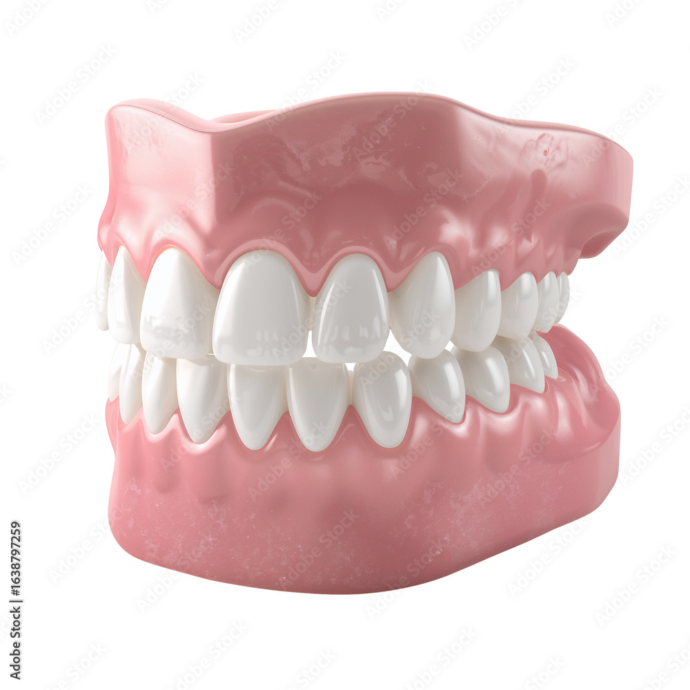 Obraz premium Dental model illustration showcasing teeth structure for educational and medical purposes