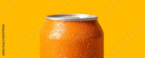 Can of soda with water drop...